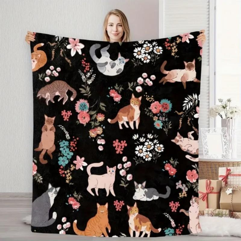 VIKAMA Cat and Floral Flannel Blanket Cat Blanket Is Soft and Machine Washable, Suitable for Sofa or Bed Home Decoration 75X90CM(2.5X3FT
VIKAMA Cat and Floral Flannel Blanket Cat Blanket Is Soft and Machine Washable, Suitable for Sofa or Bed Home Decoration 75X90CM(2.5X3FT