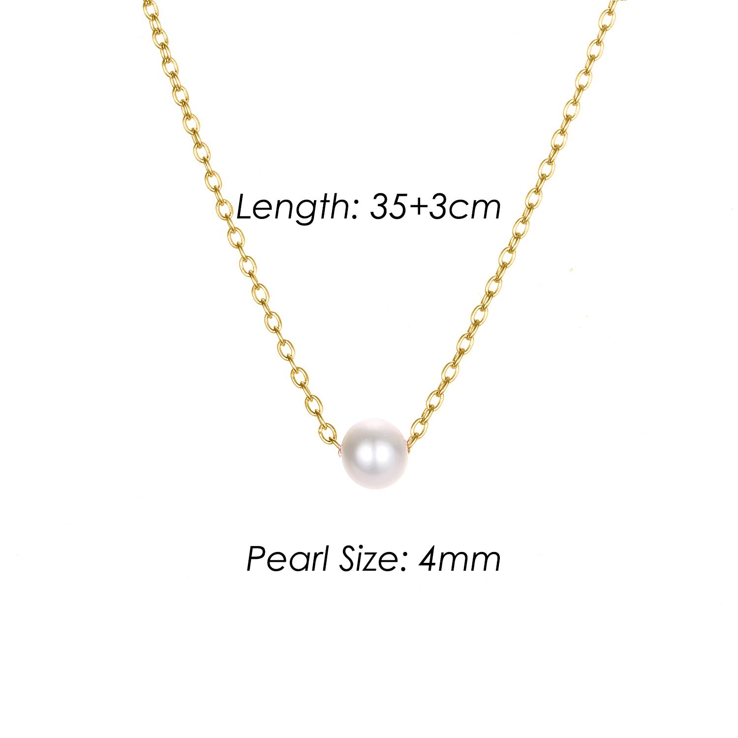 4MM Simulated-pearl Pendant Necklace for Women Dainty Stainless Steel Gold Color Necklace Women
4MM Simulated-pearl Pendant Necklace for Women Dainty Stainless Steel Gold Color Necklace Women