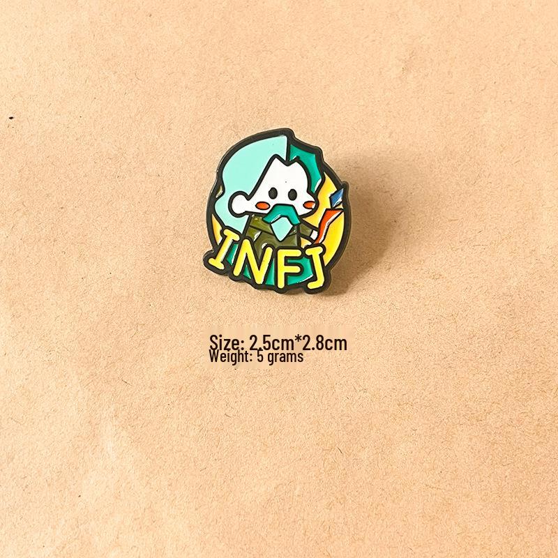 Брошь Типы личности MBTI: Металлический значок для украшения рюкзака
Брошь Типы личности MBTI: Металлический значок для украшения рюкзака