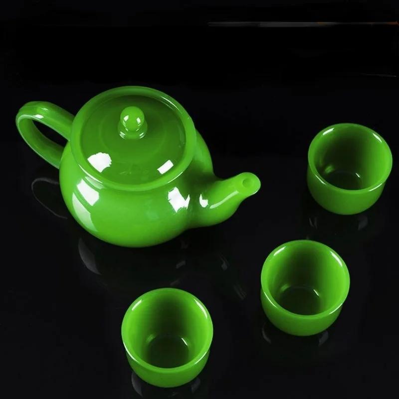 Imitation Jade Kung Fu Tea Set White Pot Sapphire Light
Imitation Jade Kung Fu Tea Set White Pot Sapphire Light