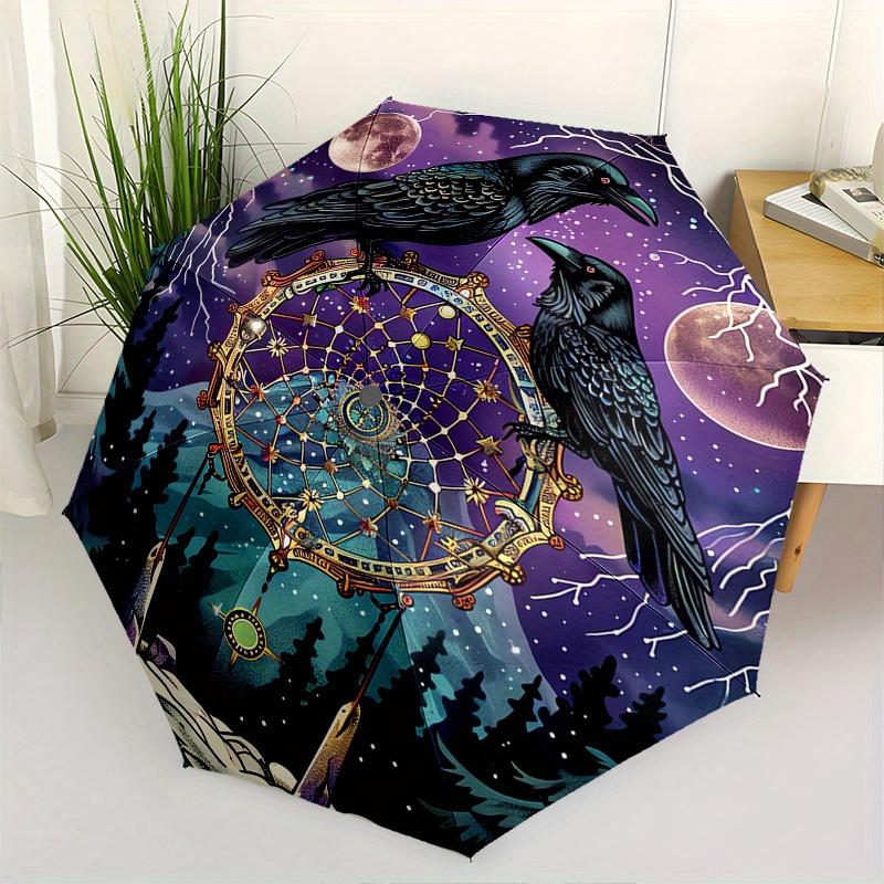 Crows Dreamcatcher Automatic Folding Umbrella 8 rib Lightweight Design, Durable Iron Frame, Compact and Portable, Perfect Gift for Birthda
Crows Dreamcatcher Automatic Folding Umbrella 8 rib Lightweight Design, Durable Iron Frame, Compact and Portable, Perfect Gift for Birthda