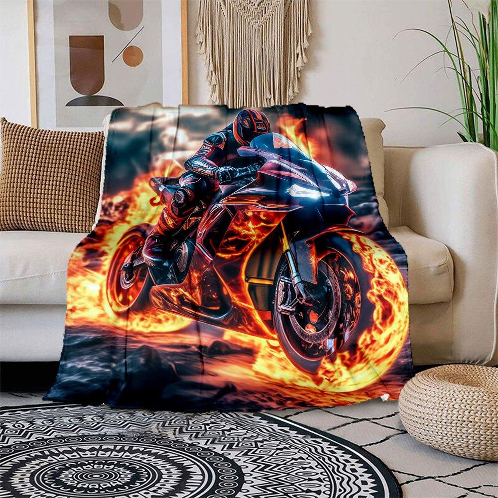 Flaming Speed: Motorcycle Art Print - Ignite Your Space! Blanket Flannel Throw Blanket for Sofa, Bed, Travel, Camping, Office, Couch, Chair 150x180cm
Flaming Speed: Motorcycle Art Print - Ignite Your Space! Blanket Flannel Throw Blanket for Sofa, Bed, Travel, Camping, Office, Couch, Chair 150x180cm