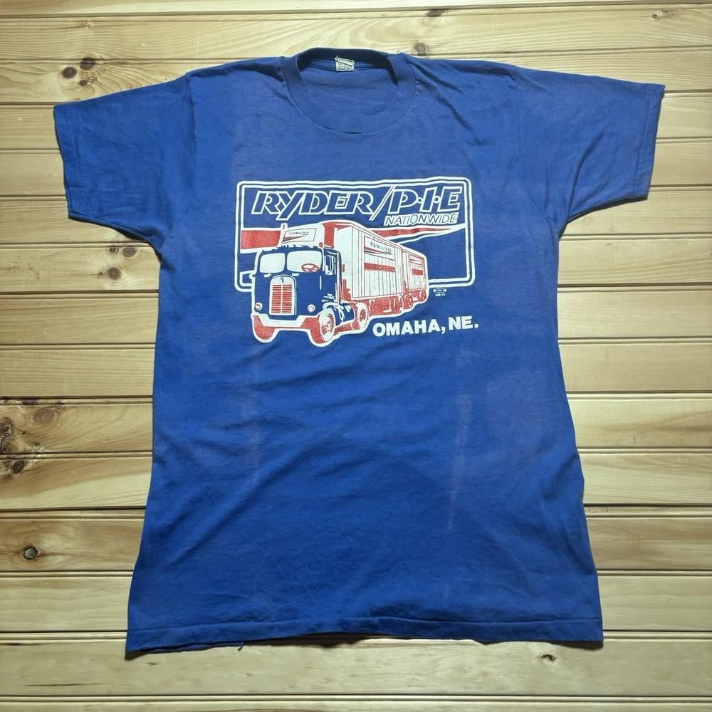 Vintage 80s Ryder Pie Nationwide Big Trucks 18 Wheeler Promo Shirt Size XL Blue Unisex T-Shirt S
Vintage 80s Ryder Pie Nationwide Big Trucks 18 Wheeler Promo Shirt Size XL Blue Unisex T-Shirt S