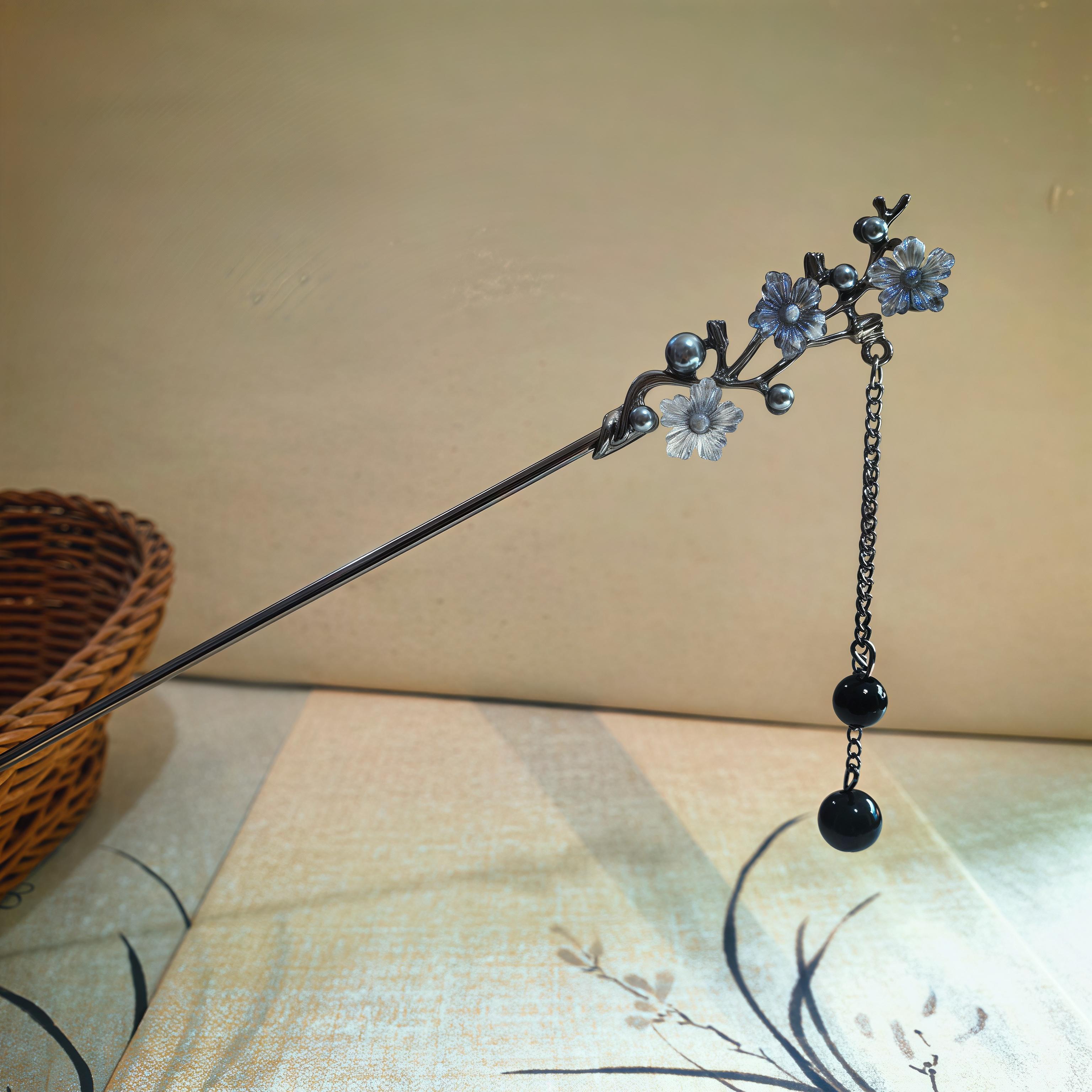 Classic Hair Stick Chopsticks Ink Color Flower Metal Fringe Hairpin For Women Pearl Black Beads Cheongsam Hair Bun Jewelry Gifts
Classic Hair Stick Chopsticks Ink Color Flower Metal Fringe Hairpin For Women Pearl Black Beads Cheongsam Hair Bun Jewelry Gifts