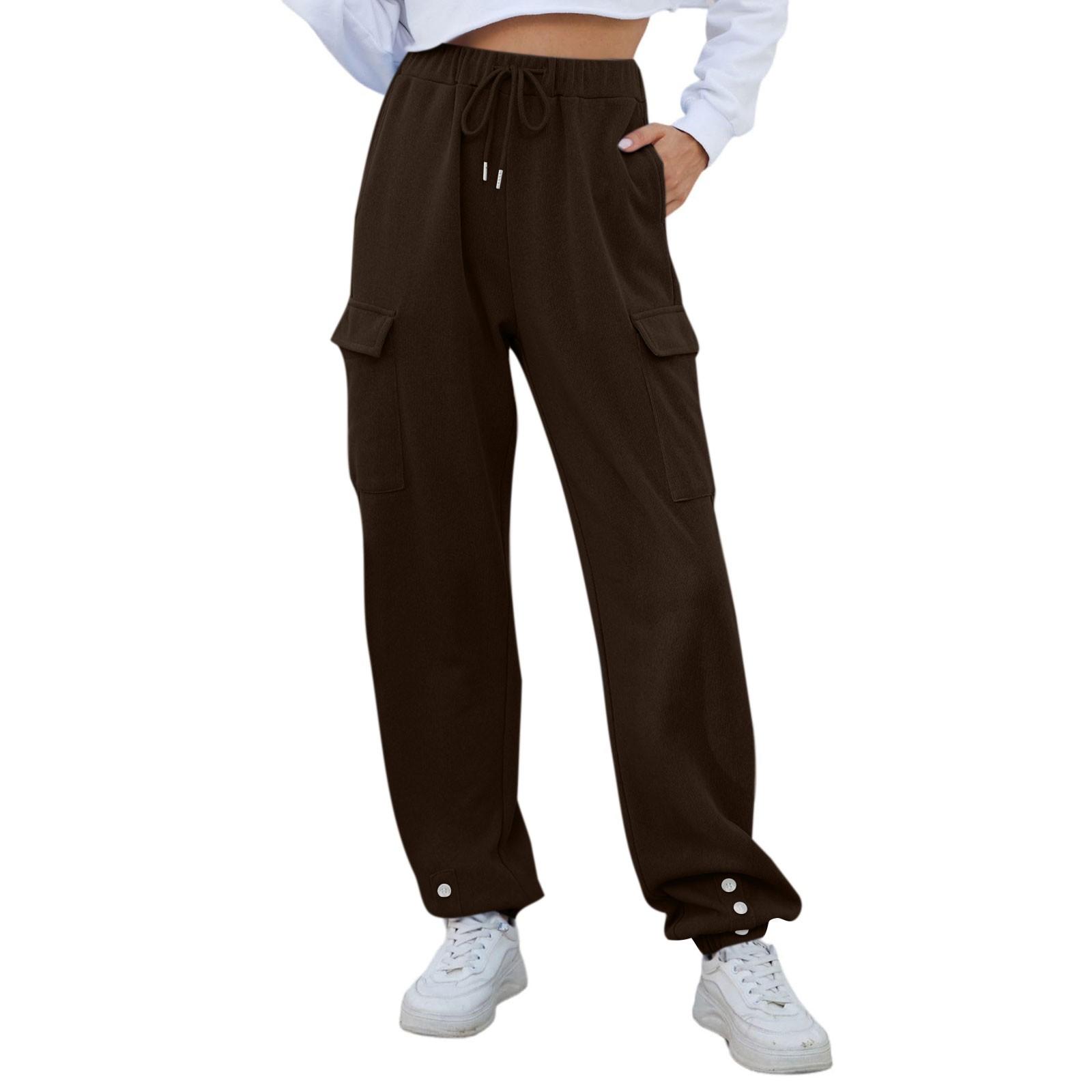 Women s Fashion Color Work Pants Casual Pants With Pockets S кавовий
Women s Fashion Color Work Pants Casual Pants With Pockets S кавовий
