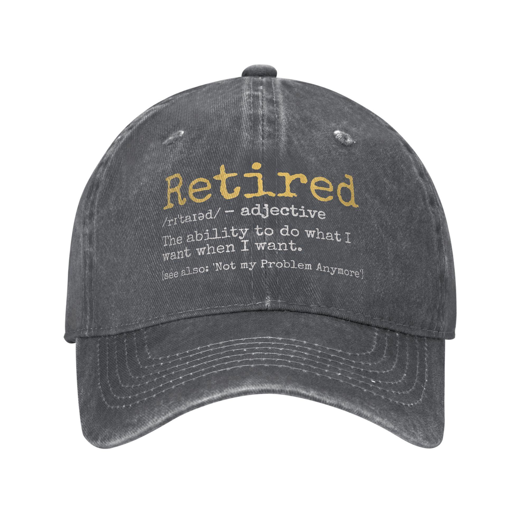 Fashion 2025 Retired Definition Funny Retirement Gag Baseball Cap Unisex Distressed Washed Snapback Outdoor Adjustable Caps Hat Adjustable темно-сірий
Fashion 2025 Retired Definition Funny Retirement Gag Baseball Cap Unisex Distressed Washed Snapback Outdoor Adjustable Caps Hat Adjustable темно-сірий