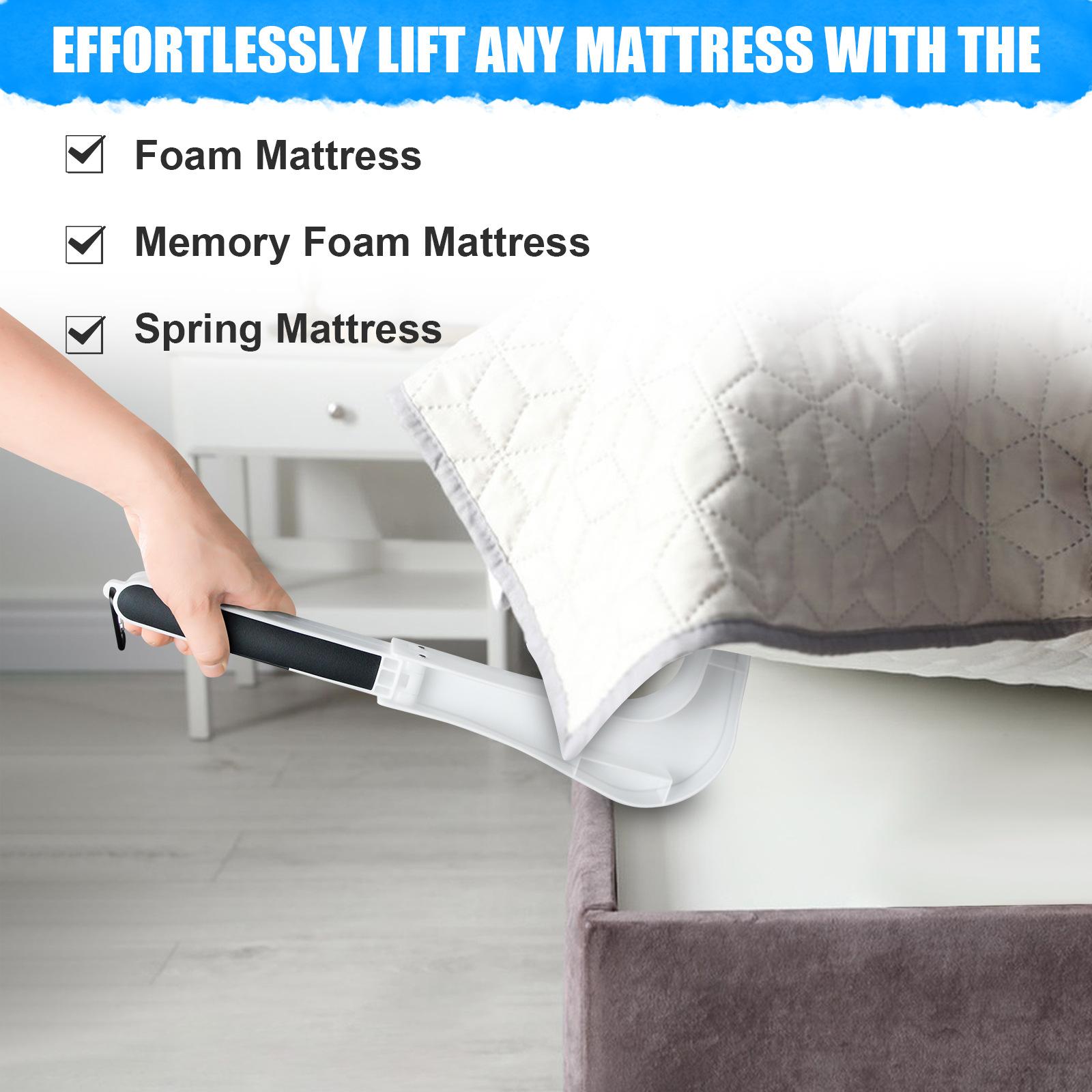 Mattress Lifter Tool Foldable Plastic+Silicone Lever to Help Lift and Hold The Mattress for Home,Hotel White
Mattress Lifter Tool Foldable Plastic+Silicone Lever to Help Lift and Hold The Mattress for Home,Hotel White