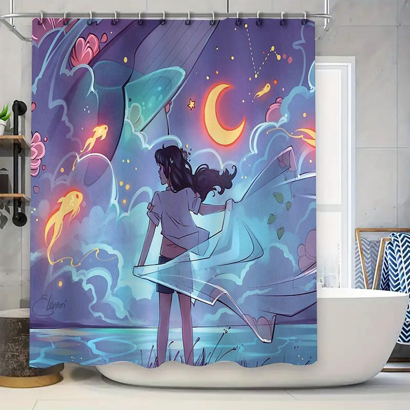 Anime Shower Curtain Japanese Style Otaku Decor Room Divider Backdrop Home Decor Washroom Artistic Wall Hanging Tapestry W60H190(CM)-1 Pcs
Anime Shower Curtain Japanese Style Otaku Decor Room Divider Backdrop Home Decor Washroom Artistic Wall Hanging Tapestry W60H190(CM)-1 Pcs