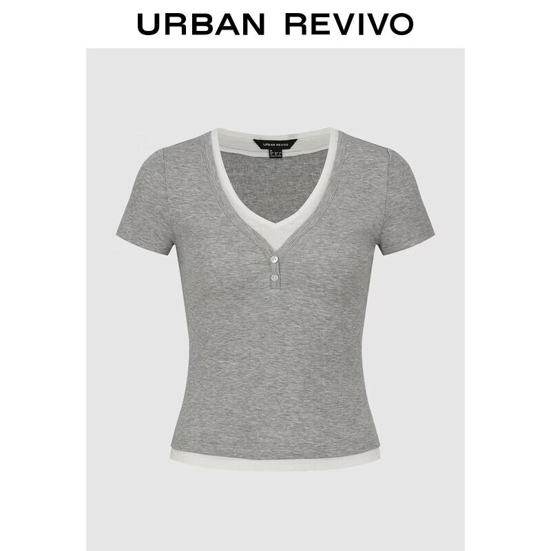 UR2026 Color-Blocked Faux Two-Piece Slim Short-Sleeve T-Shirt XL
UR2026 Color-Blocked Faux Two-Piece Slim Short-Sleeve T-Shirt XL