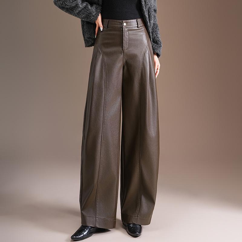 Coffee PU Leather Wide-Leg Pants, High-Waisted, Slimming, Loose, Winter 2025 Style, Floor-Length Casual Women s Pants XL кавовий
Coffee PU Leather Wide-Leg Pants, High-Waisted, Slimming, Loose, Winter 2025 Style, Floor-Length Casual Women s Pants XL кавовий