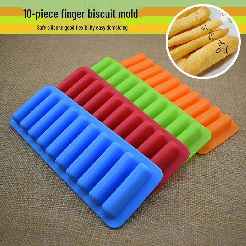 10-Slot Silicone Finger Muffin Mold - Heat-Resistant for Cakes & Biscuits помаранчевий
10-Slot Silicone Finger Muffin Mold - Heat-Resistant for Cakes & Biscuits помаранчевий