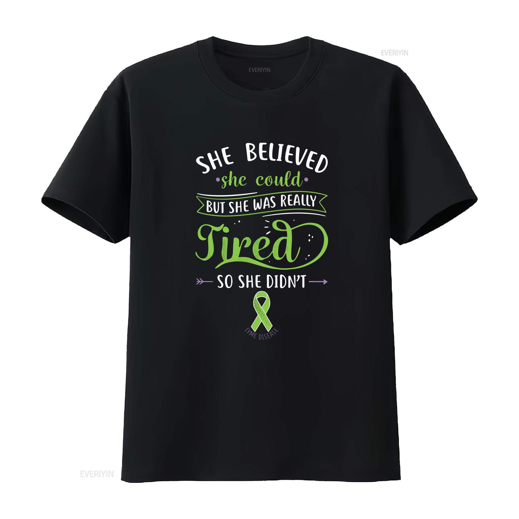 Lyme Disease T Shirt Women Invisible Chronic Illness Ribbon Awareness Spoonie Spoon Theory Green She Believed Could But 4XL
Lyme Disease T Shirt Women Invisible Chronic Illness Ribbon Awareness Spoonie Spoon Theory Green She Believed Could But 4XL