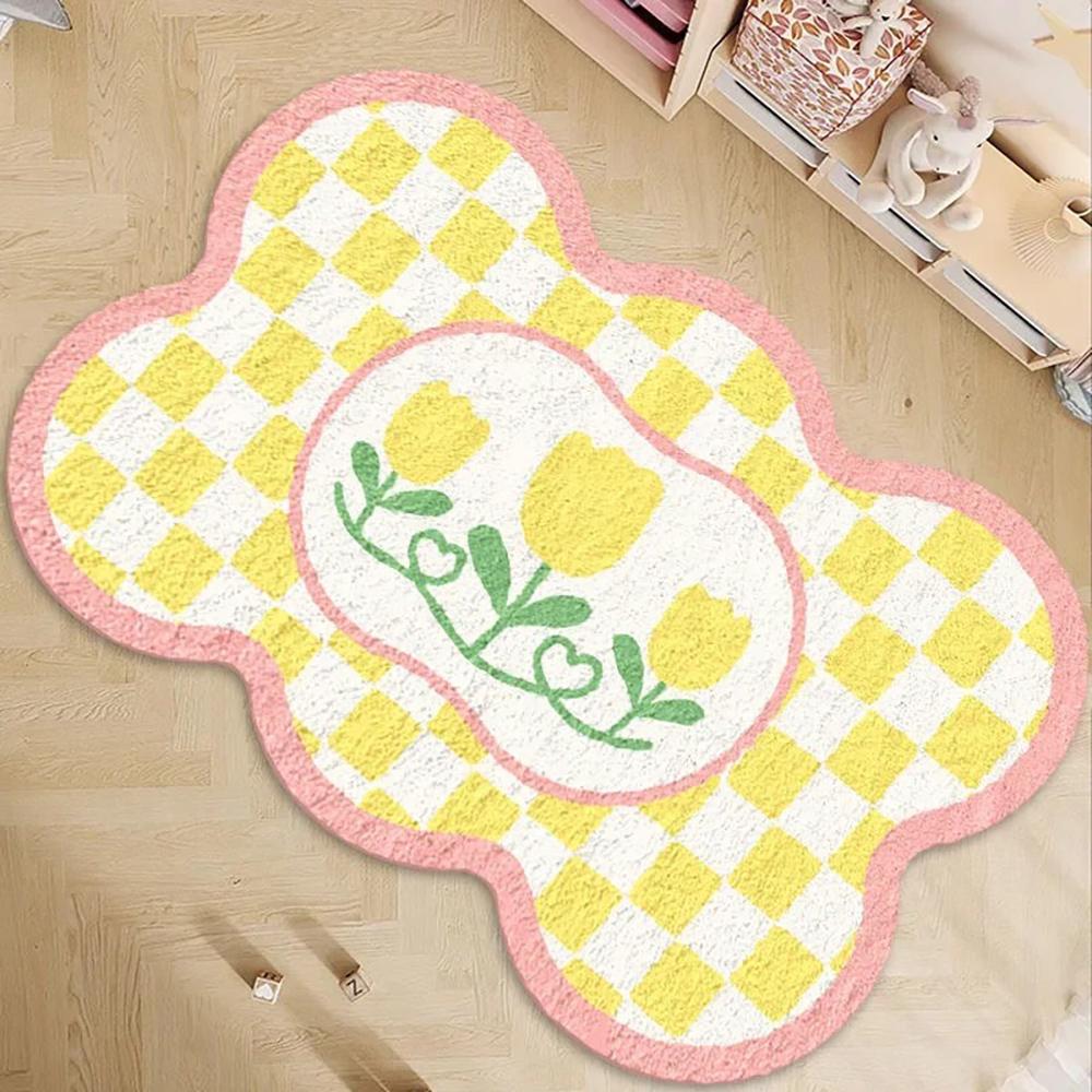 VIKAMA Cute Cartoon Checkered Faux Wool Rug - Ultra-Thin, Durable, Non-Slip Carpet for Bedroom & Living Room, Soft Floor Mat 40X60CM
VIKAMA Cute Cartoon Checkered Faux Wool Rug - Ultra-Thin, Durable, Non-Slip Carpet for Bedroom & Living Room, Soft Floor Mat 40X60CM