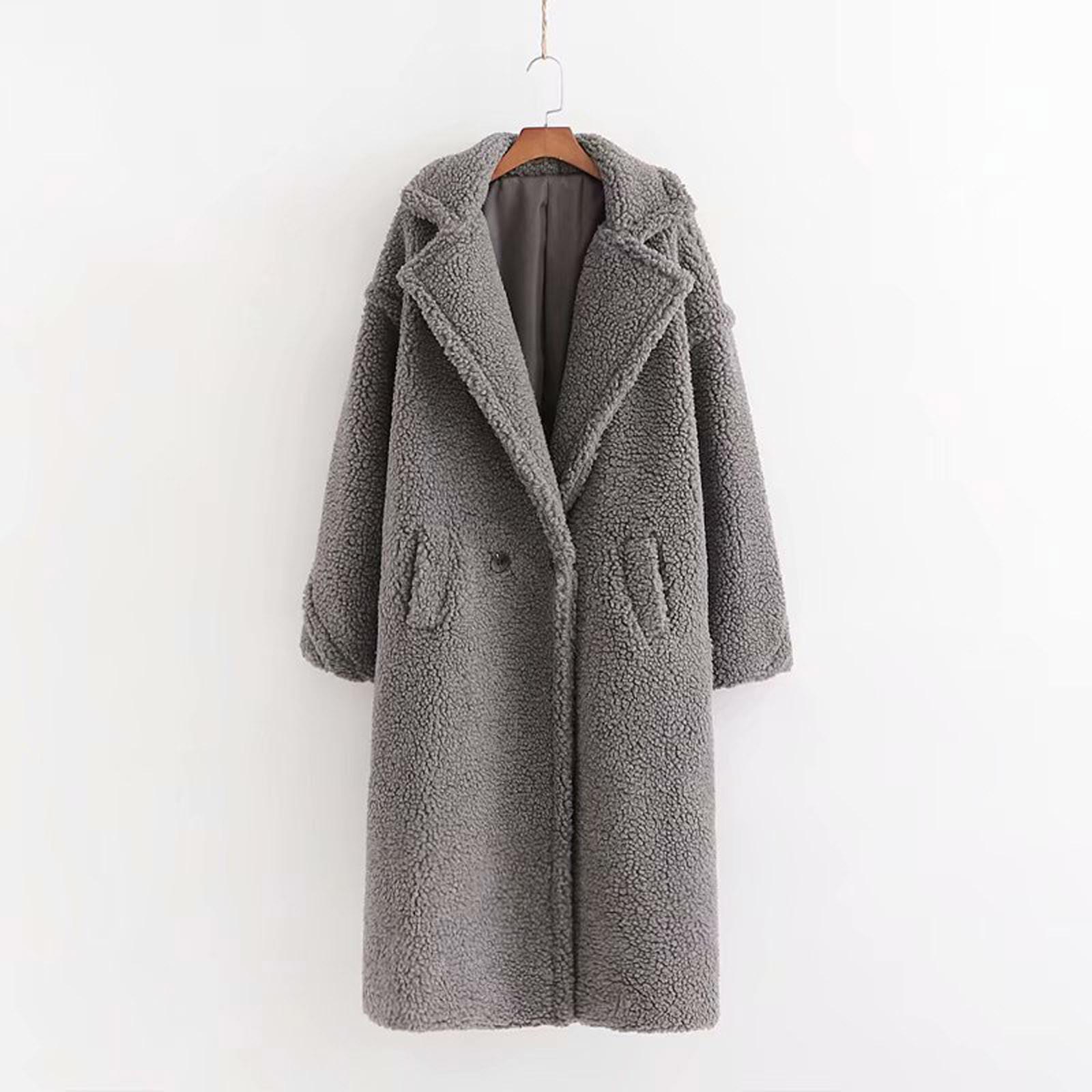 Women Fashion And Winter Loose Medium Long Windbreaker Lamb Coat S
Women Fashion And Winter Loose Medium Long Windbreaker Lamb Coat S
