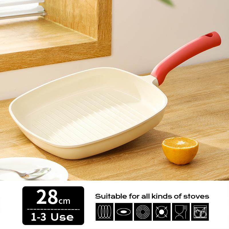 DOONOR Nonstick Frying Pan Griddle Grill Pan Non-Stick Cookware for All Hob Types Easy Clean Steak Frying Pan Omelette Pan рожевий
DOONOR Nonstick Frying Pan Griddle Grill Pan Non-Stick Cookware for All Hob Types Easy Clean Steak Frying Pan Omelette Pan рожевий