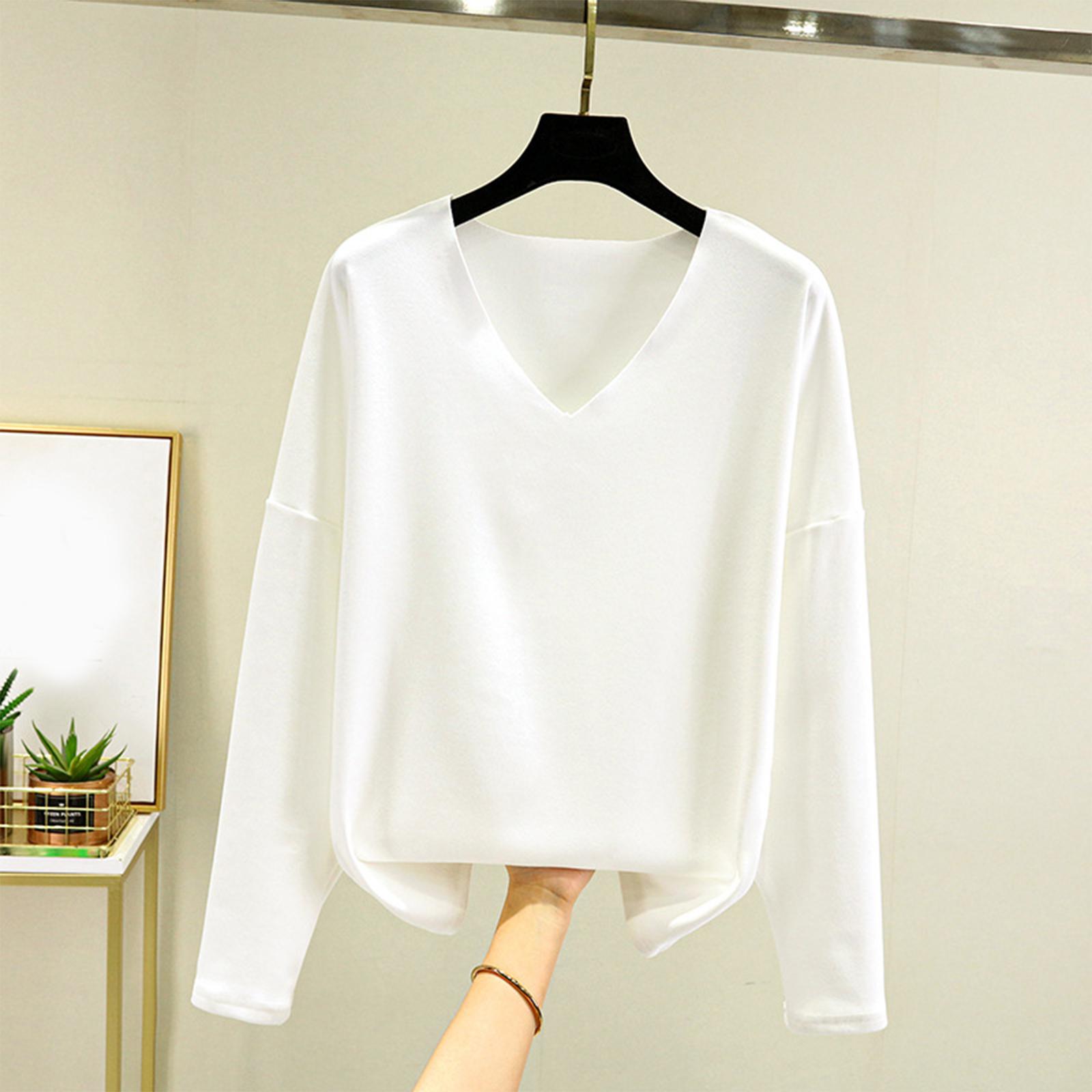 Женское свободное удобное повседневное модное и большого размера теплое нижнее белье с бесшовным V-образным вырезом и толстым вельветовым топом с длинными рукавами XL белый
Женское свободное удобное повседневное модное и большого размера теплое нижнее белье с бесшовным V-образным вырезом и толстым вельветовым топом с длинными рукавами XL белый