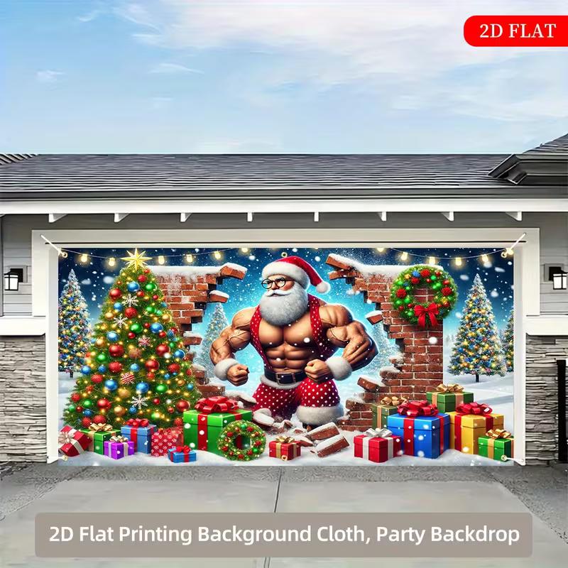 2D Christmas Garage Door Backdrop, Funny Buff Santa Holiday Background Cloth for Outdoor Decoration 47.2x31.5inch/120*80cm
2D Christmas Garage Door Backdrop, Funny Buff Santa Holiday Background Cloth for Outdoor Decoration 47.2x31.5inch/120*80cm