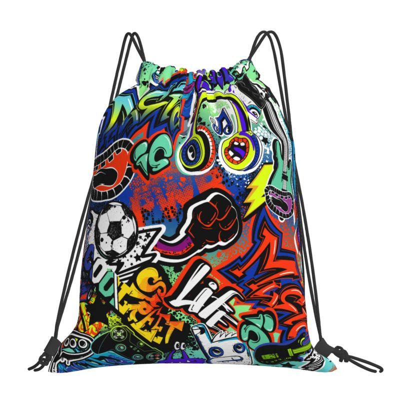 Graffiti Drawstring Bags Women Men Foldable Lightweight Sports Gym Sackpack American Comic Collection Pop Art Training Backpacks
Graffiti Drawstring Bags Women Men Foldable Lightweight Sports Gym Sackpack American Comic Collection Pop Art Training Backpacks