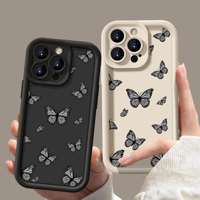 Красивый матовый мягкий чехол с принтом бабочек для iPhone 16 Pro Max 15 Plus 14 Pro 13 12 11 XS XR 8 7, защитный силиконовый противоударный чехол для телефона TPU iPhone 16 чёрный
Красивый матовый мягкий чехол с принтом бабочек для iPhone 16 Pro Max 15 Plus 14 Pro 13 12 11 XS XR 8 7, защитный силиконовый противоударный чехол для телефона TPU iPhone 16 чёрный