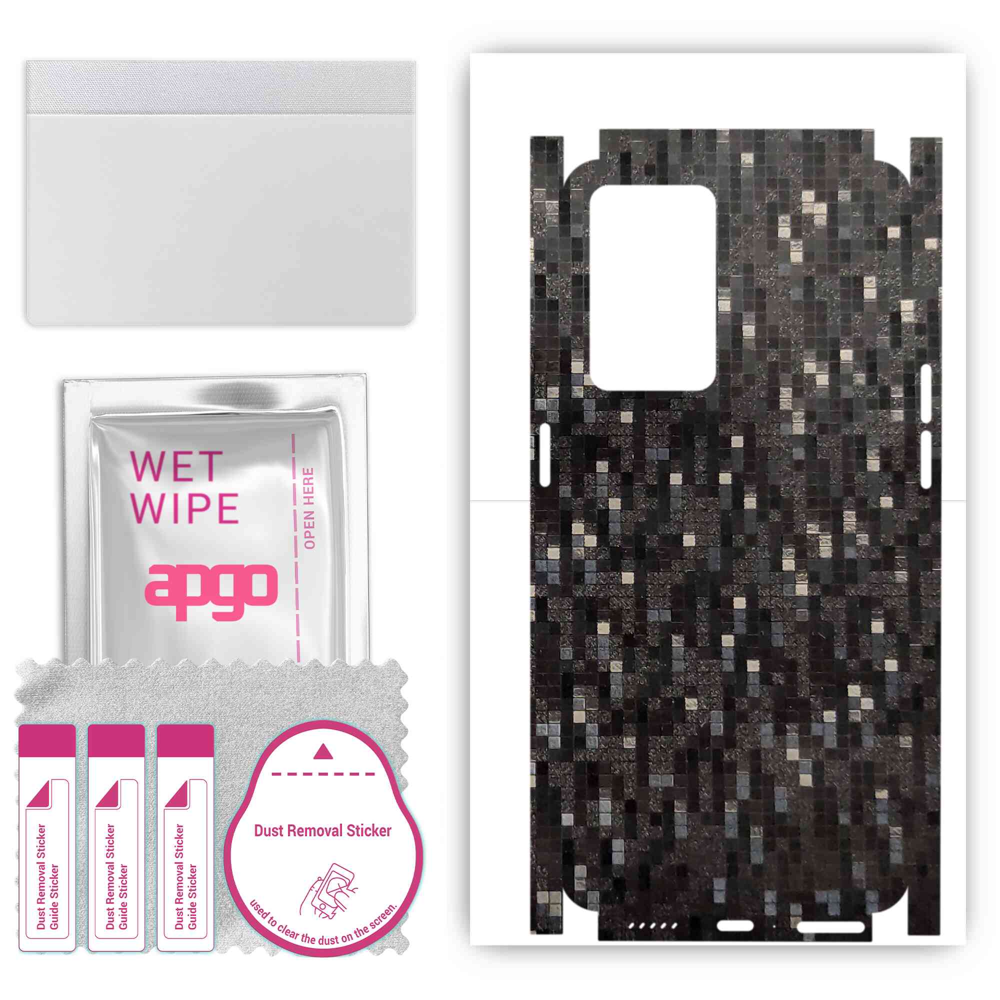 apgo Protective Skin Sticker for the back+sides compatible with Oppo Reno7 PRO, Full Wrap Film, Foil, Vinyl - Pattern Carbon Black Pixel
apgo Protective Skin Sticker for the back+sides compatible with Oppo Reno7 PRO, Full Wrap Film, Foil, Vinyl - Pattern Carbon Black Pixel