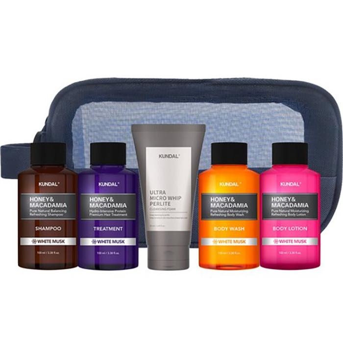 Kundal Набор для путешествий Белый мускус – 5-в-1 Основные средства для ухода за волосами и телом с очищающим средством, корейский
Kundal Набор для путешествий Белый мускус – 5-в-1 Основные средства для ухода за волосами и телом с очищающим средством, корейский