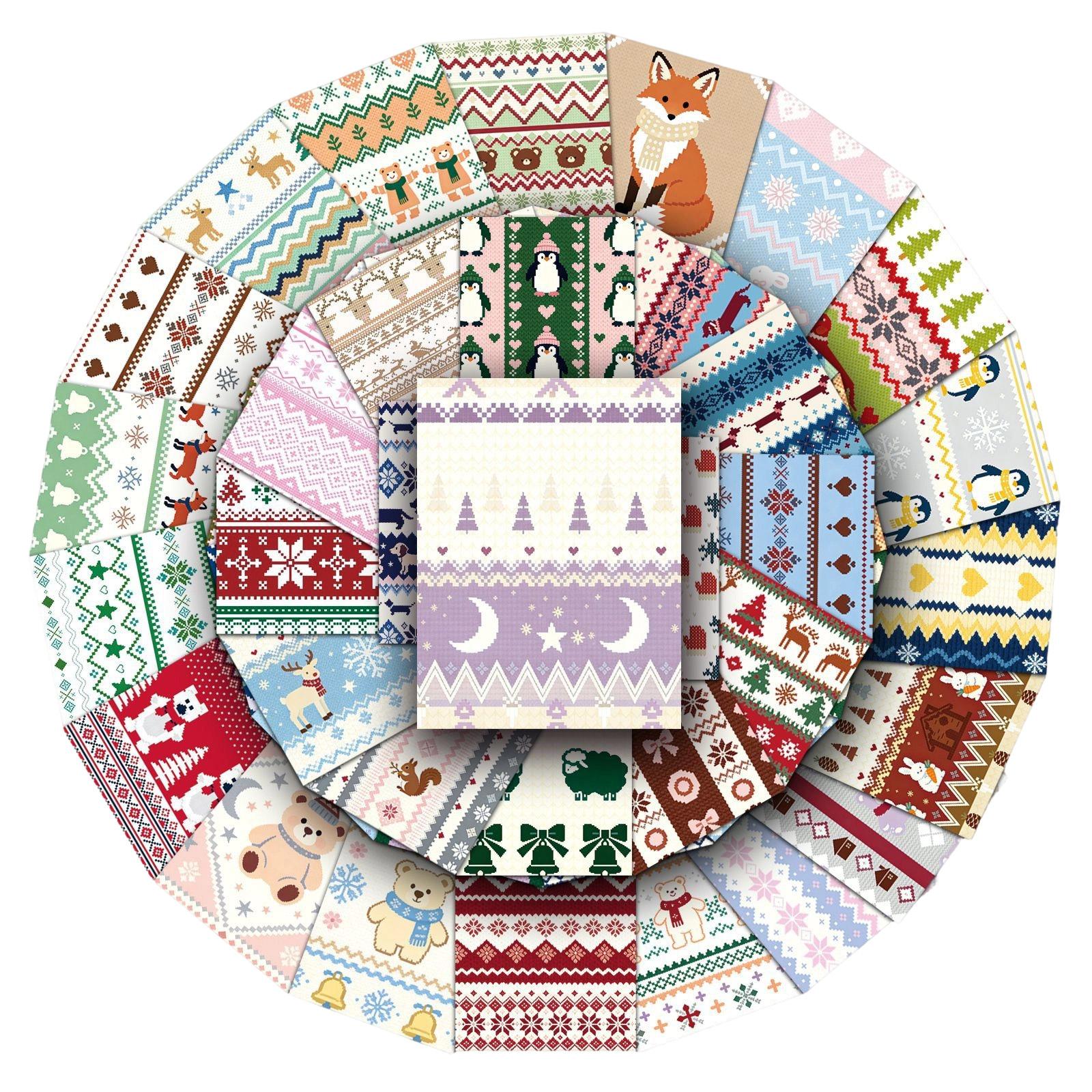 51PCS Knit Pattern Stickers, Fair Isle Cute Animal Snowflake Decals For Scrapbooking, Journaling, Planner, DIY Craft, Gift Wrapping One Size
51PCS Knit Pattern Stickers, Fair Isle Cute Animal Snowflake Decals For Scrapbooking, Journaling, Planner, DIY Craft, Gift Wrapping One Size