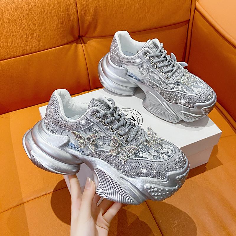 Men Women Casual Sports Sneakers LaceUp Platform Shine Butterfly Design Shoes Vintage Lace Running Tennis Outdoor Female 35
Men Women Casual Sports Sneakers LaceUp Platform Shine Butterfly Design Shoes Vintage Lace Running Tennis Outdoor Female 35
