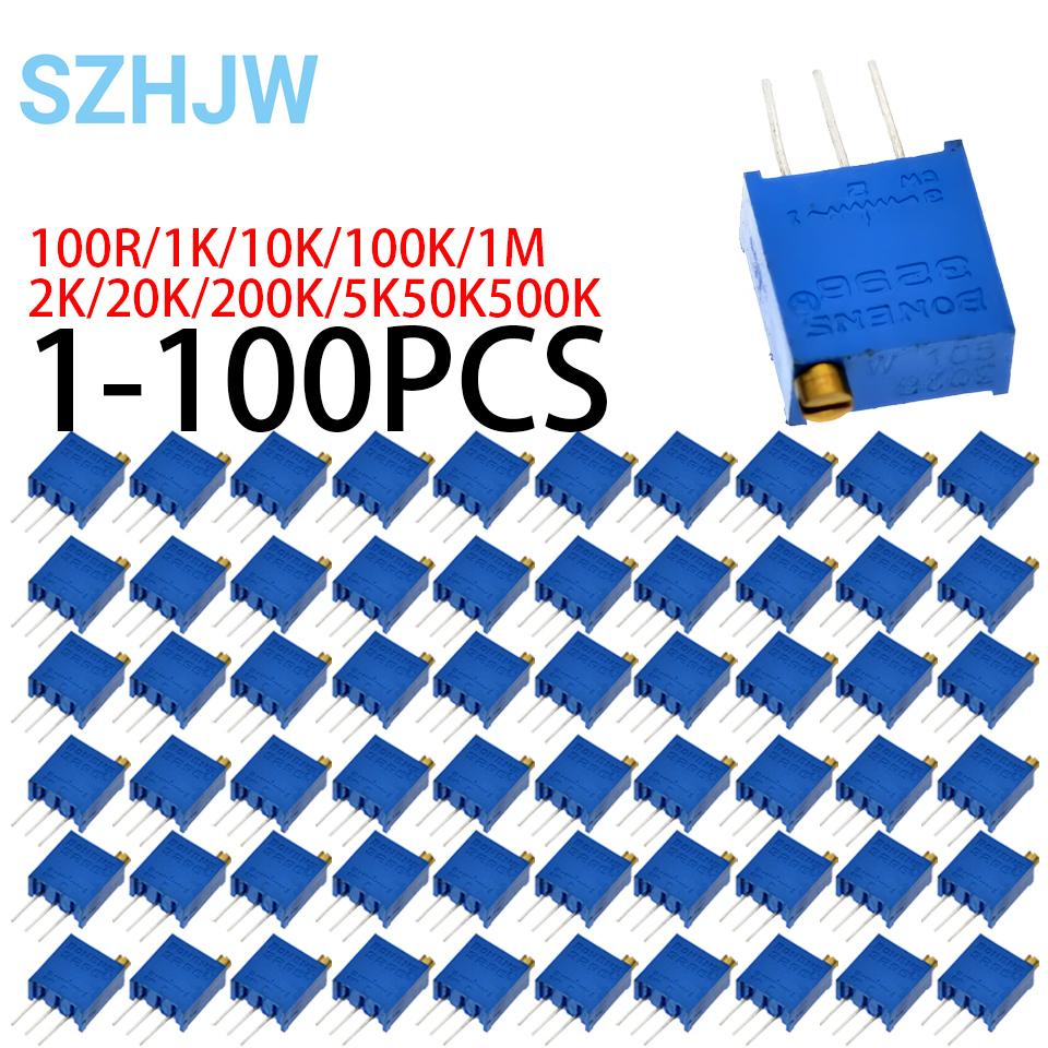 100PCS 3296 potentiometer Kit High Precision 3296W Variable Resistor 100R -1M 200R 500R 1k 2k 5K 10K 20K 50K 100K 200k 500k (as the picture,1PCS)
100PCS 3296 potentiometer Kit High Precision 3296W Variable Resistor 100R -1M 200R 500R 1k 2k 5K 10K 20K 50K 100K 200k 500k (as the picture,1PCS)