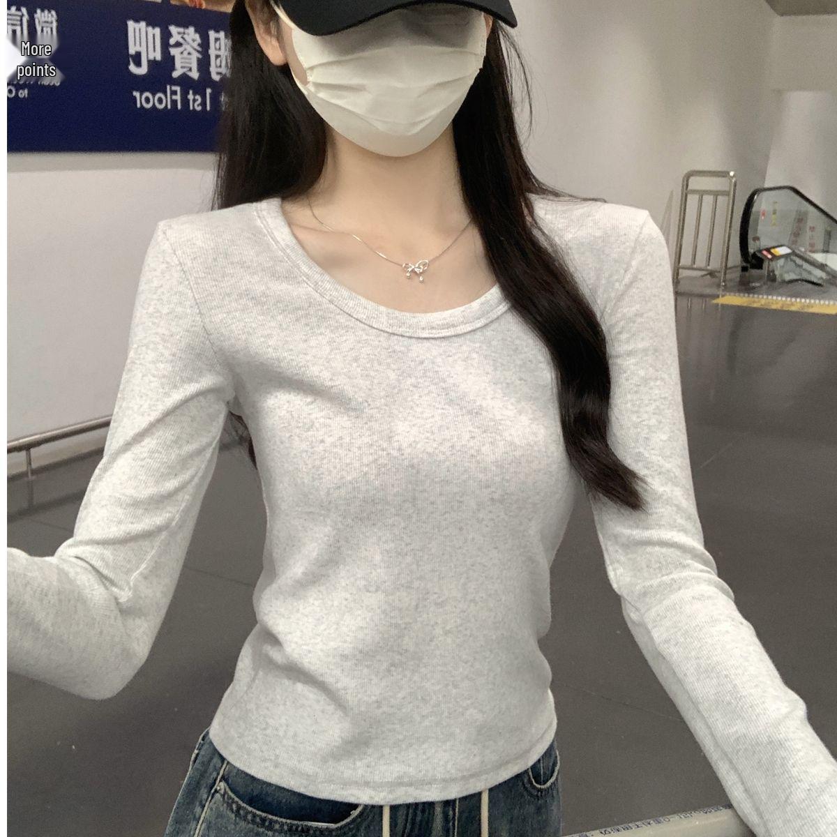 Женская приталенная футболка с круглым вырезом и длинным рукавом, весна 2025 - Универсальный базовый слой в корейском стиле Small светло-серый
Женская приталенная футболка с круглым вырезом и длинным рукавом, весна 2025 - Универсальный базовый слой в корейском стиле Small светло-серый