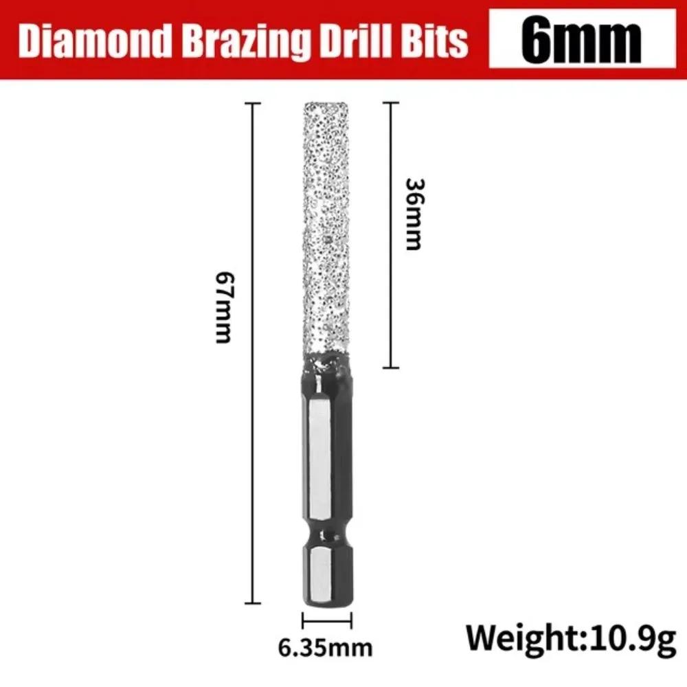 6/8/10/12mm Diamond Drill Bit Hexagonal Shank Ceramic Brazing Hole Opener Granite Dry Ceramic Tile Hole Saw
6/8/10/12mm Diamond Drill Bit Hexagonal Shank Ceramic Brazing Hole Opener Granite Dry Ceramic Tile Hole Saw