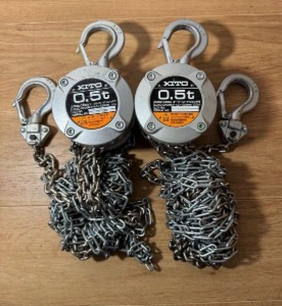 KITO Chain block, 0.5t, set of 2
KITO Chain block, 0.5t, set of 2