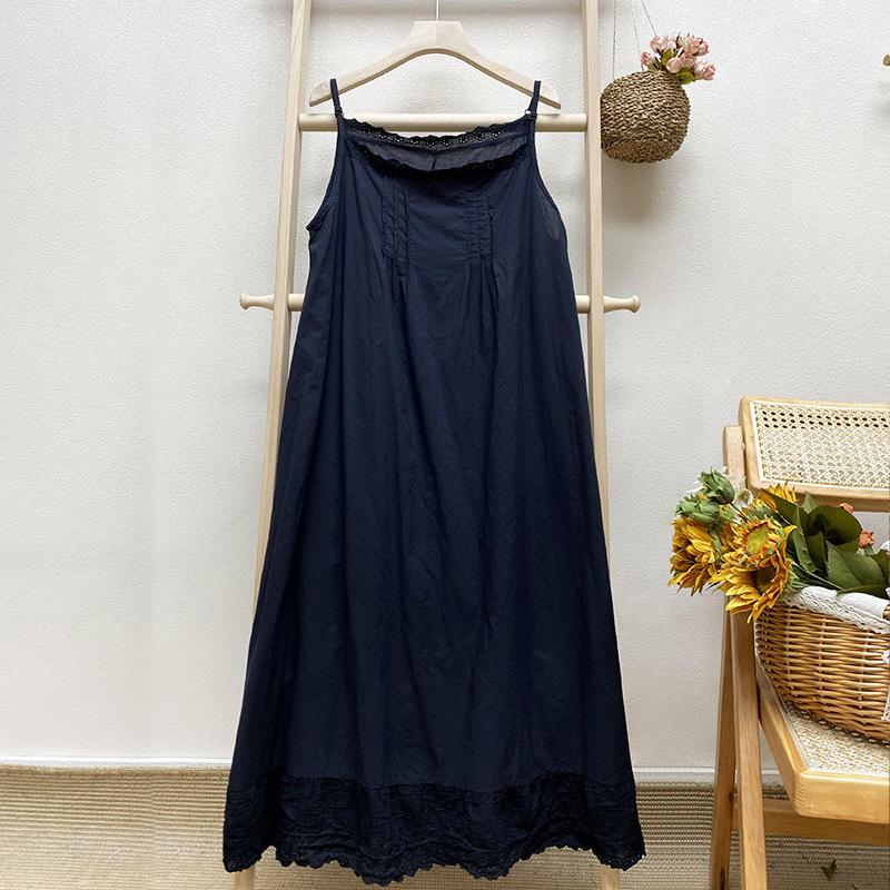 Summer Japanese Casual Spaghetti Strap Thin All Match Dress For Women Solid Color Cotton Female Dresses One Size чёрный
Summer Japanese Casual Spaghetti Strap Thin All Match Dress For Women Solid Color Cotton Female Dresses One Size чёрный