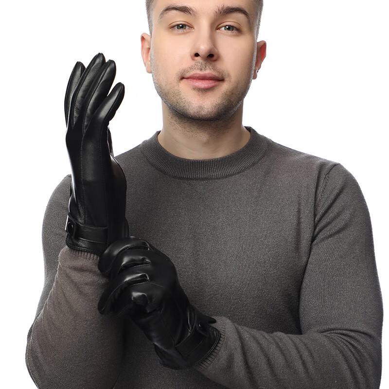 Men s Plush-Lined Sheepskin Leather Gloves with Square Buckle
Men s Plush-Lined Sheepskin Leather Gloves with Square Buckle