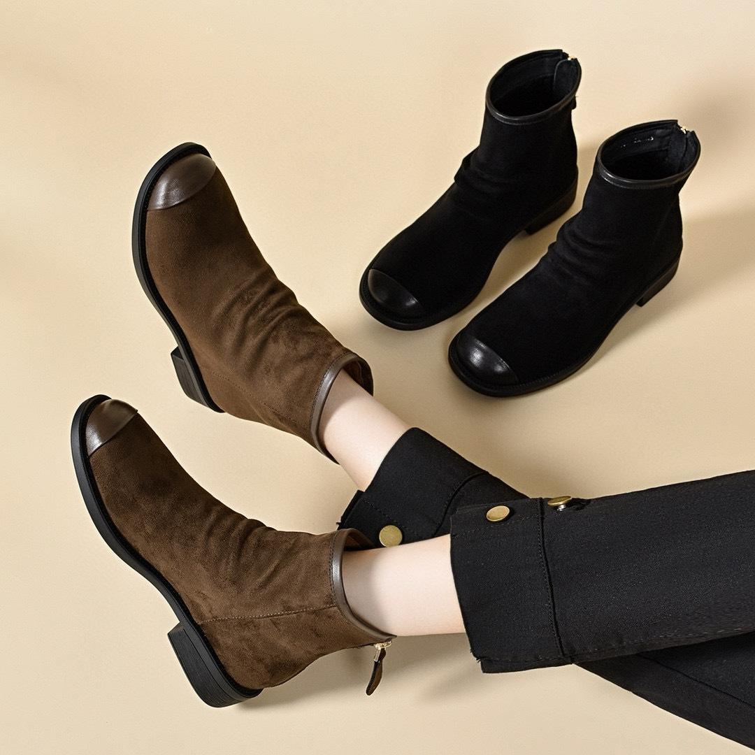 Round head short boots women s 2024 autumn and winter new round head casual short boots rear zipper cotton boots Chelsea boots women s leather boots 39
Round head short boots women s 2024 autumn and winter new round head casual short boots rear zipper cotton boots Chelsea boots women s leather boots 39