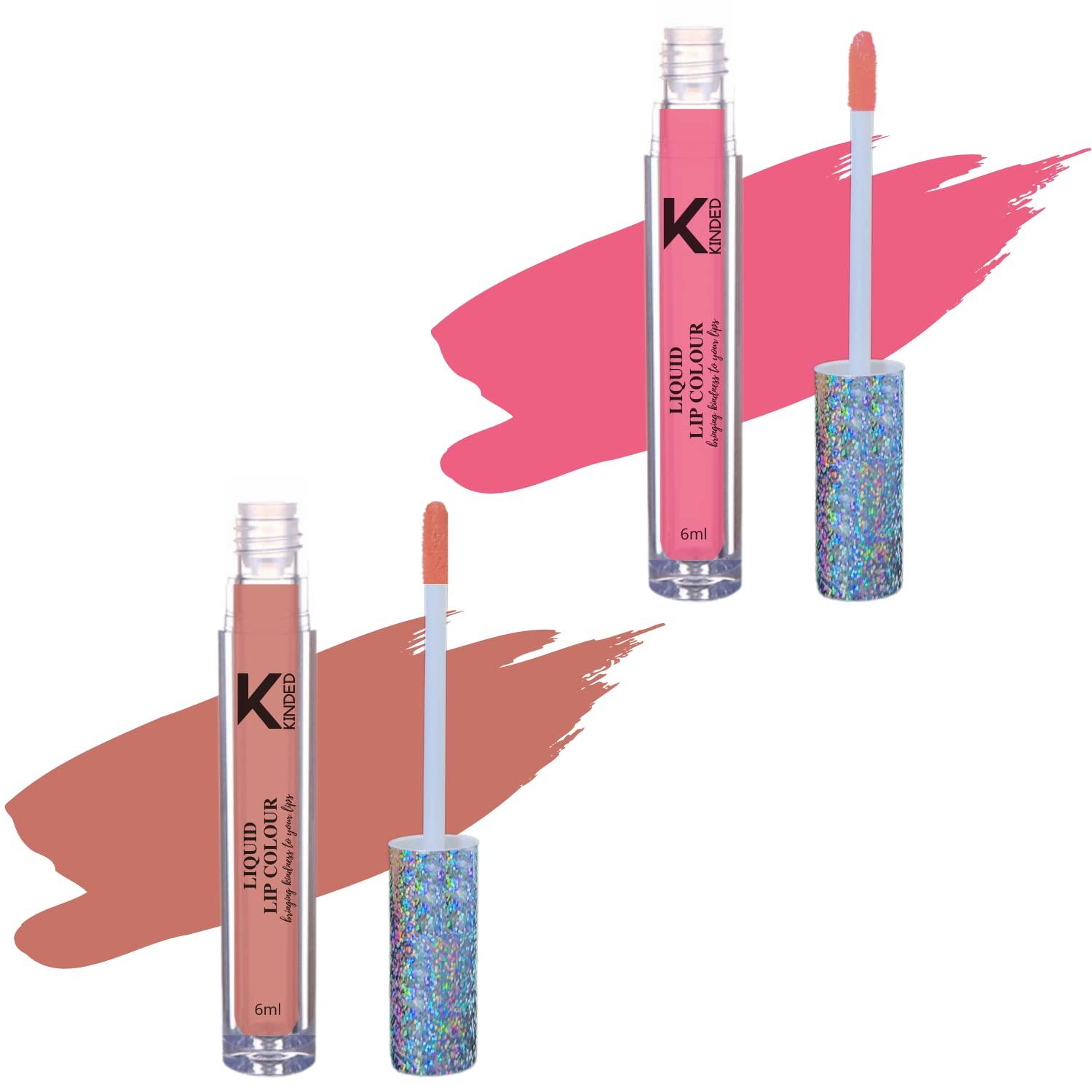 KINDED Liquid Lip Colour Vitamin E Enriched No Transfer Waterproof Long Stay Lipsticks Lip Gloss Set for Girls Women (Pack of 2, 6 ml each, Matte
KINDED Liquid Lip Colour Vitamin E Enriched No Transfer Waterproof Long Stay Lipsticks Lip Gloss Set for Girls Women (Pack of 2, 6 ml each, Matte