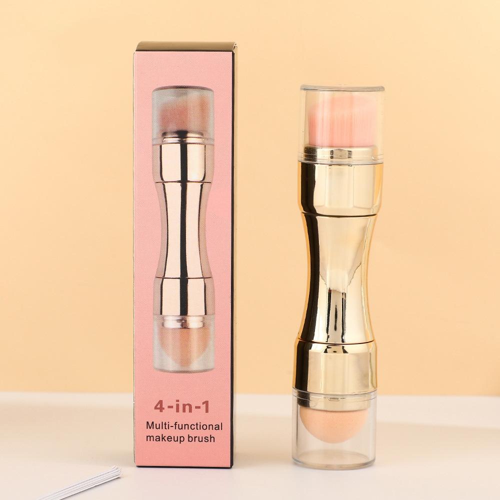4 in 1 Multi Functional Makeup Brush Portable Dual Ended Cosmetic Tools Powder Foundation Eyeshadow Lip Blending Brush 1 piece pack
4 in 1 Multi Functional Makeup Brush Portable Dual Ended Cosmetic Tools Powder Foundation Eyeshadow Lip Blending Brush 1 piece pack
