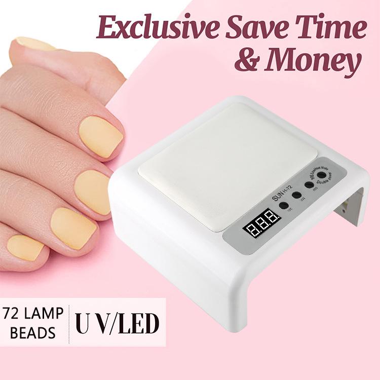 Compact Folding Nail Lamp: 72 Beads Phototherapy Machine with Hand Rest EU Standard M
Compact Folding Nail Lamp: 72 Beads Phototherapy Machine with Hand Rest EU Standard M