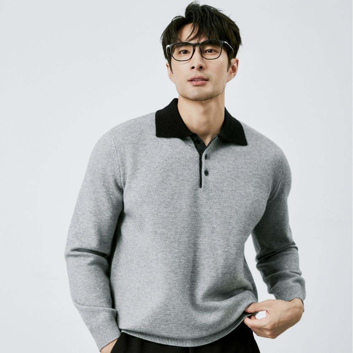 Minimalist Color Block Patchwork Lapel Sweater Polo Pullover - Autumn/Winter Collection L сірий колір
Minimalist Color Block Patchwork Lapel Sweater Polo Pullover - Autumn/Winter Collection L сірий колір