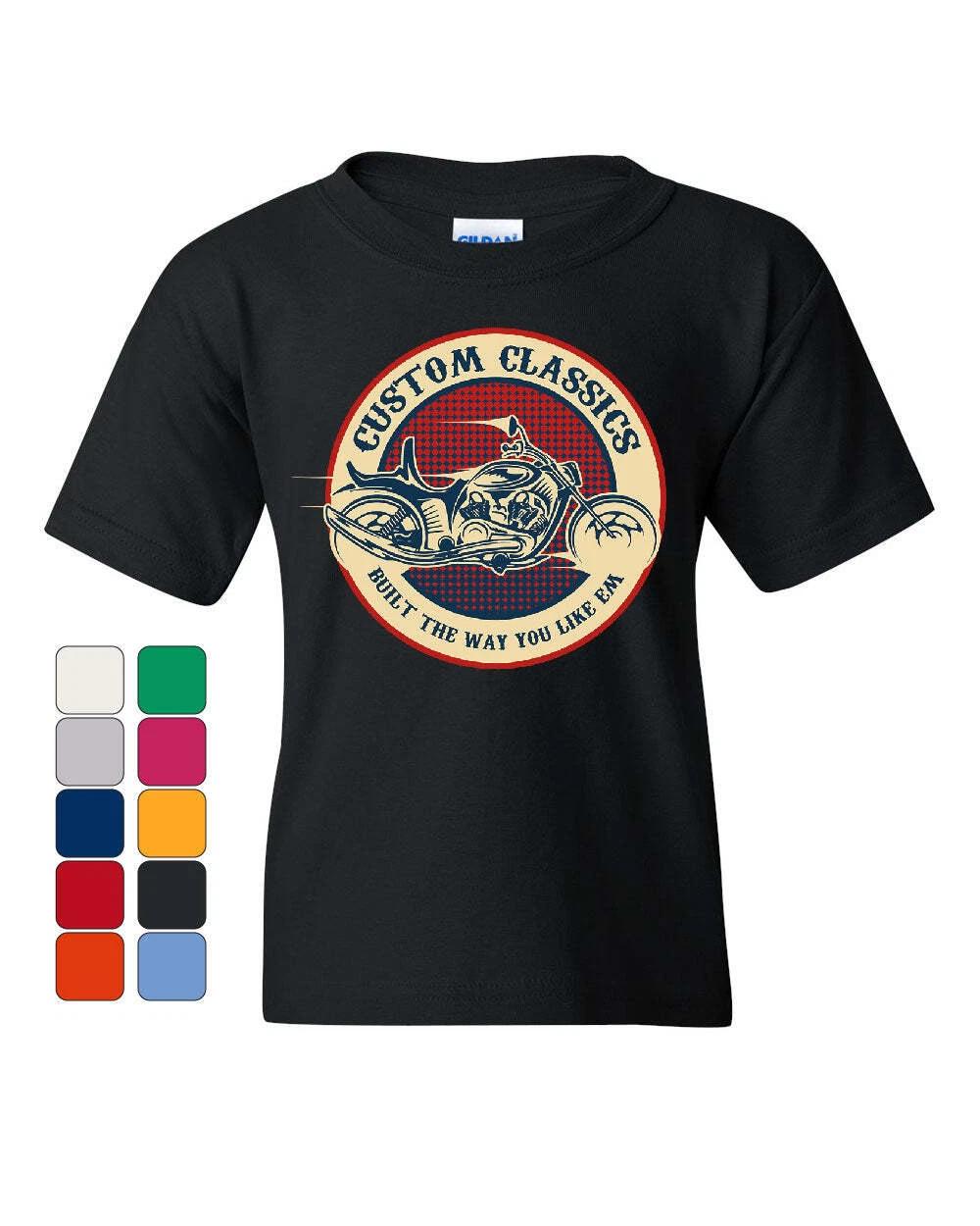 Custom Classics Youth kids boys T-Shirt Chopper Bobber Biker Rte 66 Live to Ride Kids Tee 120
Custom Classics Youth kids boys T-Shirt Chopper Bobber Biker Rte 66 Live to Ride Kids Tee 120