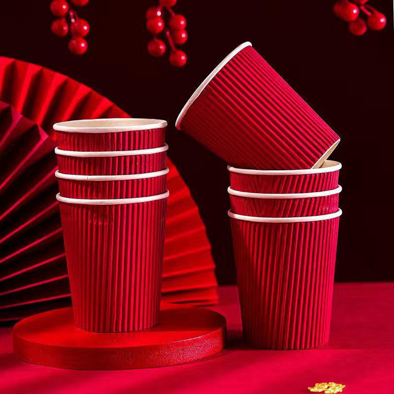 Thickened Wine Red Double Happiness Disposable Wedding Tea Cups 40 pcs - Thickened
Thickened Wine Red Double Happiness Disposable Wedding Tea Cups 40 pcs - Thickened