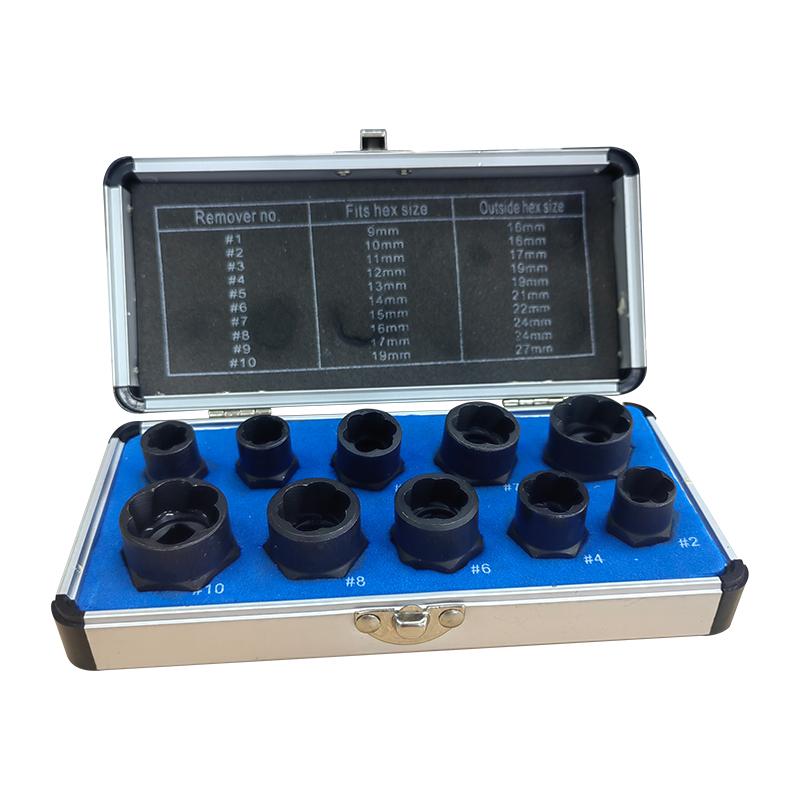 10 Piece Aluminum Box Broken Wire Nut Bolt Extractor Hexagonal Nut Disassembly Tool Anti Slip Sleeve Set
10 Piece Aluminum Box Broken Wire Nut Bolt Extractor Hexagonal Nut Disassembly Tool Anti Slip Sleeve Set