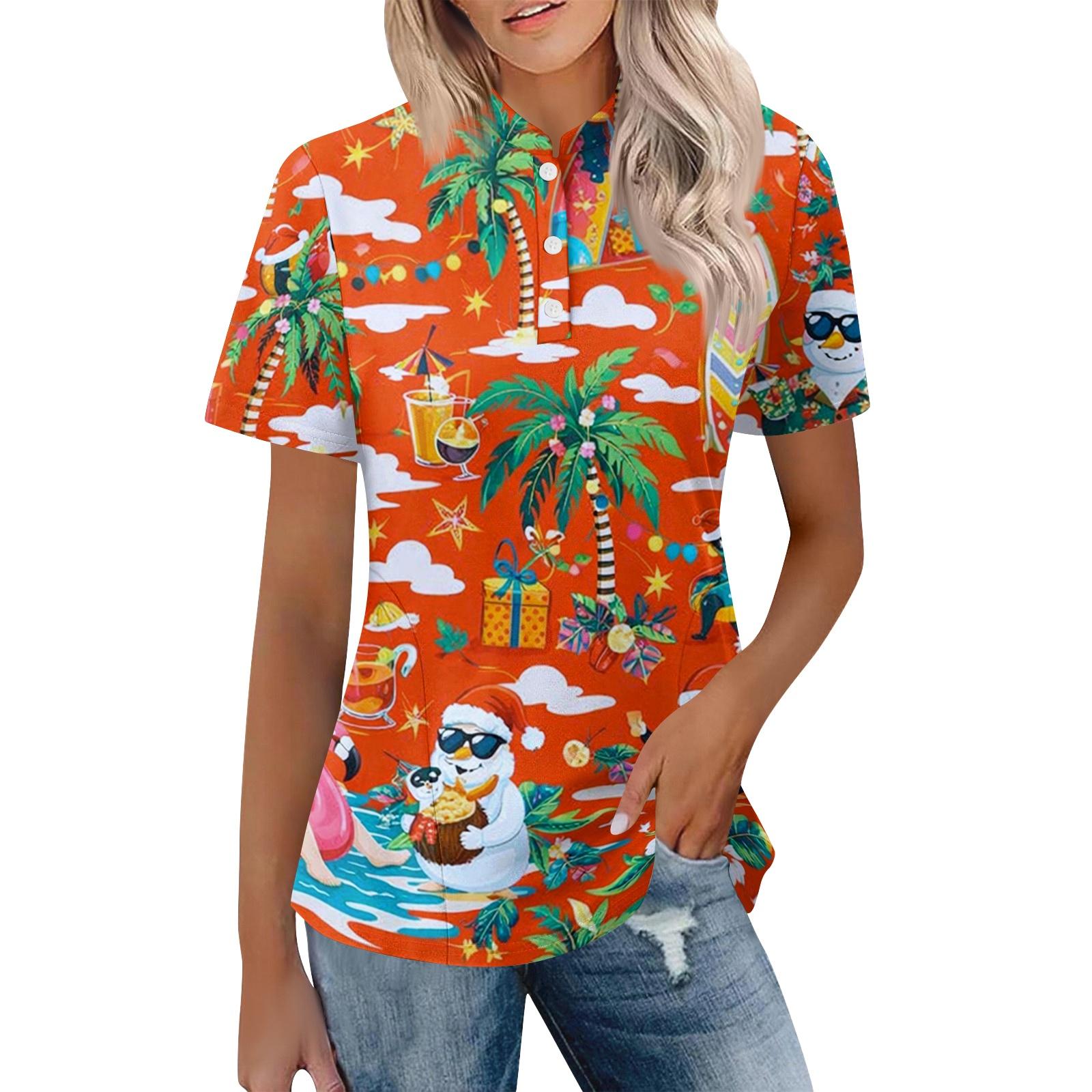Women s Casual Polo Shirt Loose Fit Short Sleeve Top Button Placket Lightweight Breathable Fabric Summer Style M
Women s Casual Polo Shirt Loose Fit Short Sleeve Top Button Placket Lightweight Breathable Fabric Summer Style M