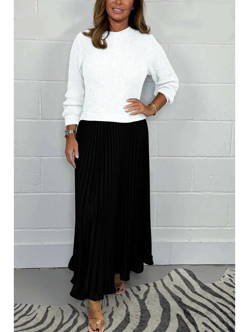 Autumn/Winter 2024 Women s Ribbed Pleated Dress - Round Neck Style for European & American Fashion Small чёрный/белый
Autumn/Winter 2024 Women s Ribbed Pleated Dress - Round Neck Style for European & American Fashion Small чёрный/белый