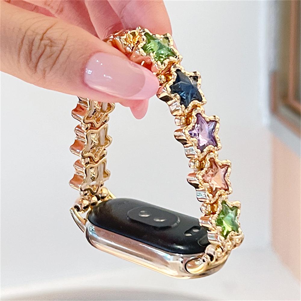 Luxury Bling Colorful Star Rhinestone Metal Strap For Xiaomi Mi Band 10 9 8 Shiny Girl Wristband For Xiaomi Mi Sports Band 14MM For Miband 9
Luxury Bling Colorful Star Rhinestone Metal Strap For Xiaomi Mi Band 10 9 8 Shiny Girl Wristband For Xiaomi Mi Sports Band 14MM For Miband 9