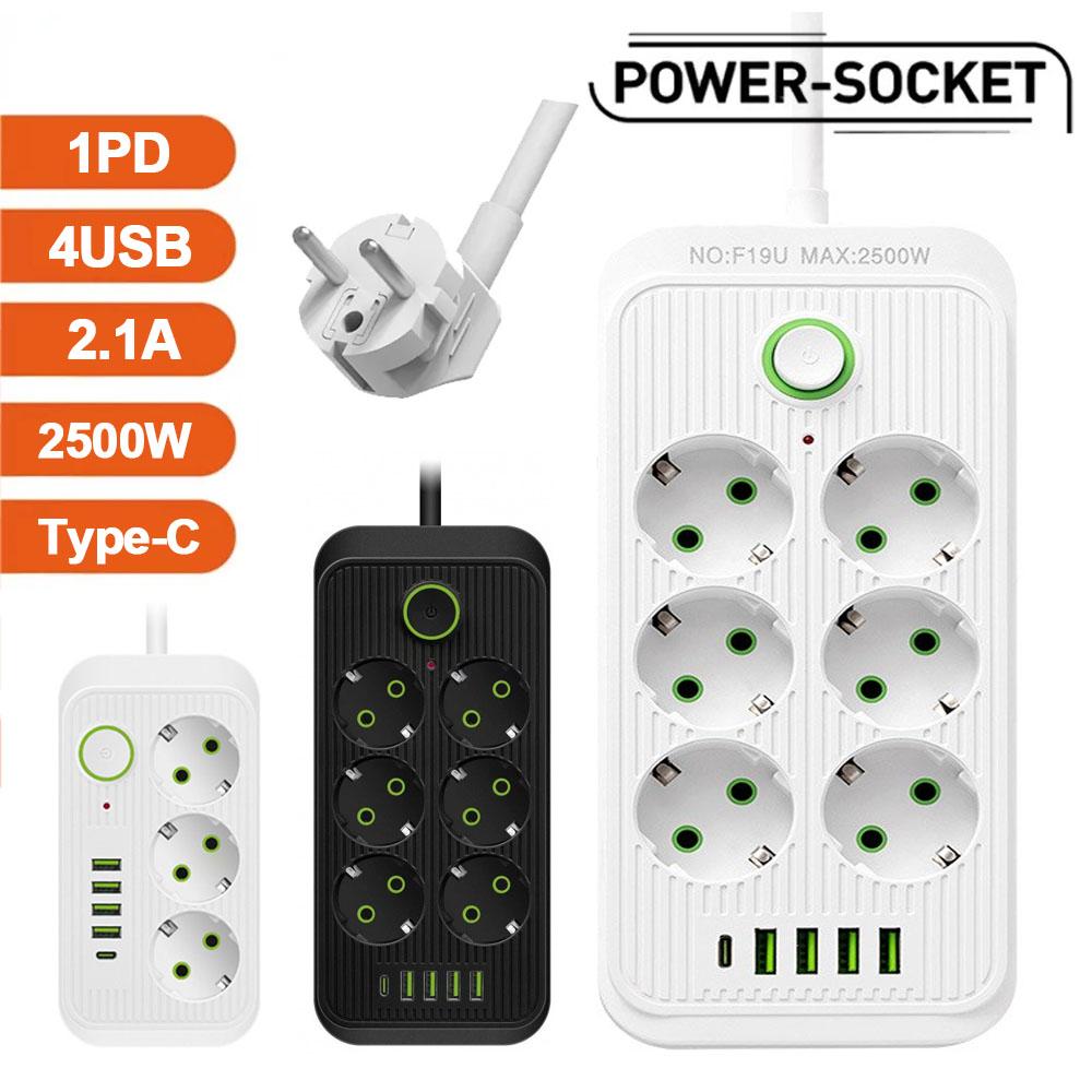 Вилка европейского стандарта, удлинитель с несколькими розетками, 6EU + 4USB, розетка типа C, независимая контрольная розетка, сетевой фильтр, патч-панель с удлинительным кабелем 2 м
Вилка европейского стандарта, удлинитель с несколькими розетками, 6EU + 4USB, розетка типа C, независимая контрольная розетка, сетевой фильтр, патч-панель с удлинительным кабелем 2 м