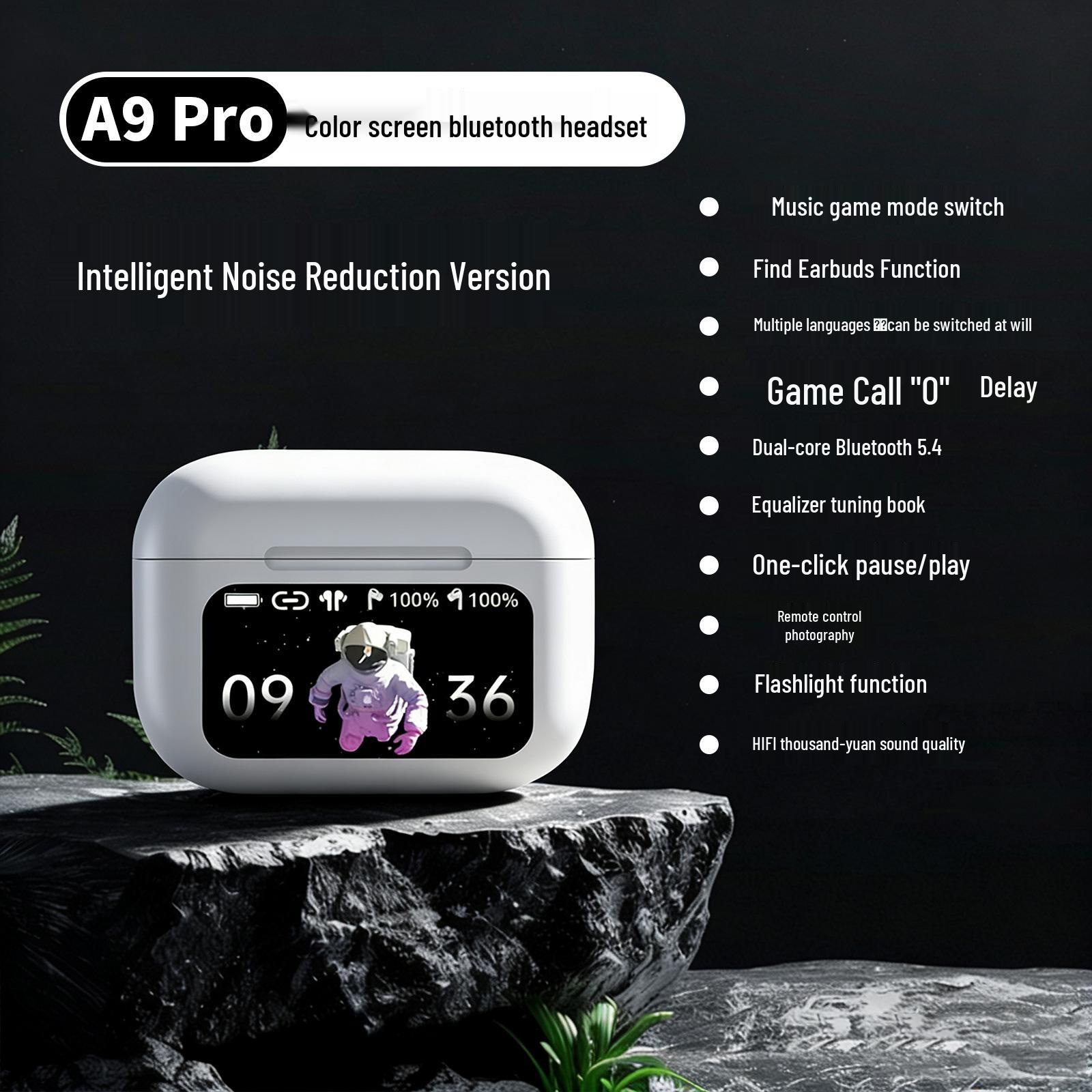 Бездротові Bluetooth-навушники A9pro з ANC, AI-перекладом, сенсорним екраном та тривалим терміном служби батареї
Бездротові Bluetooth-навушники A9pro з ANC, AI-перекладом, сенсорним екраном та тривалим терміном служби батареї