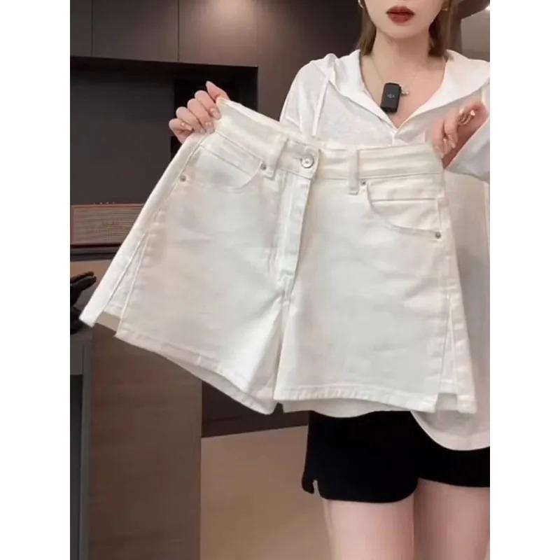 High Waist Stretch Slit Denim Shorts for Women Summer Thin New Versatile Wide Leg Hot Pants S белый
High Waist Stretch Slit Denim Shorts for Women Summer Thin New Versatile Wide Leg Hot Pants S белый