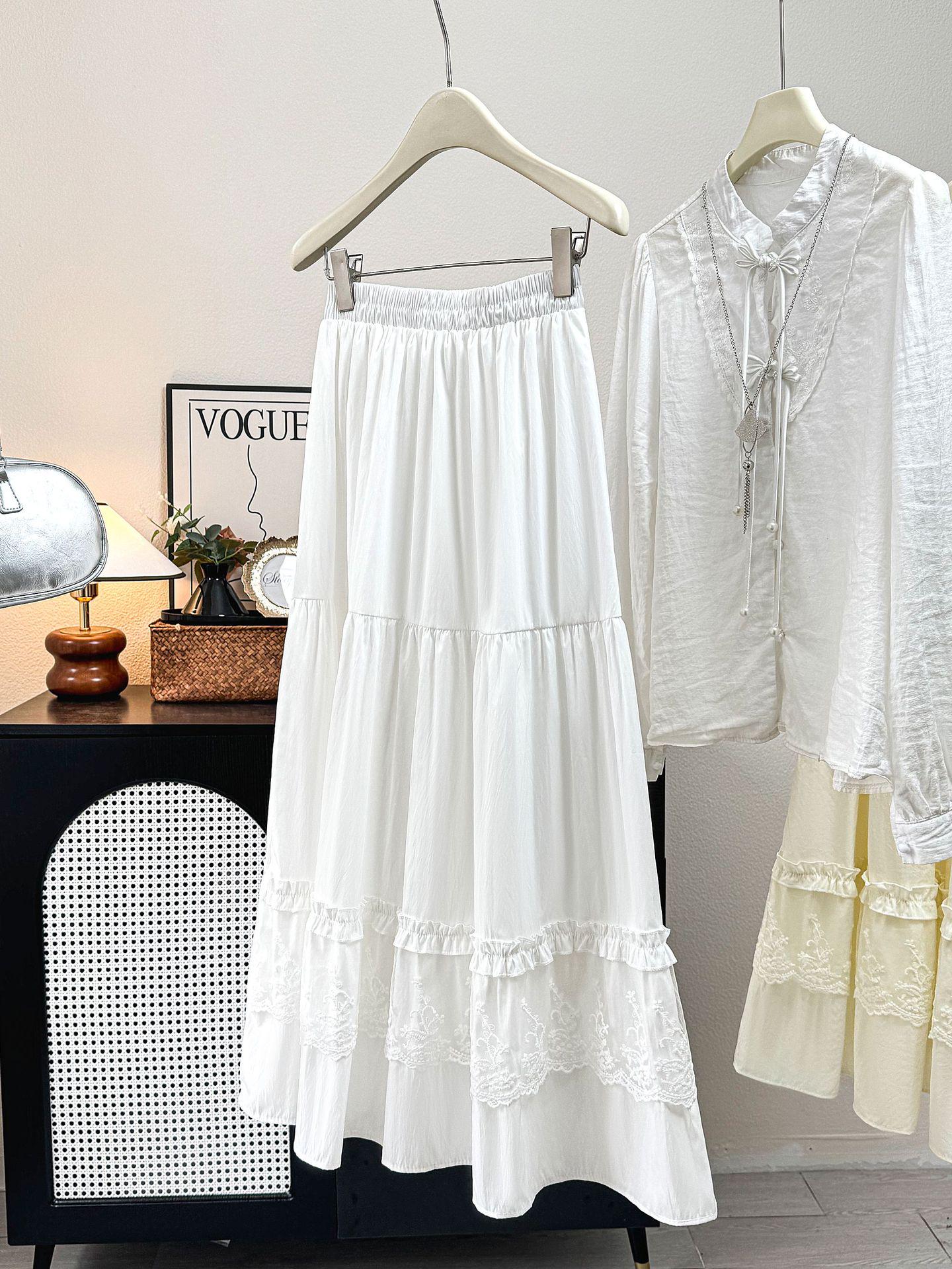 Elegant Lace-Trimmed White Midi Skirt for Women - Spring/Summer 2026 Collection, Slimming Layered Cake Design One Size білий
Elegant Lace-Trimmed White Midi Skirt for Women - Spring/Summer 2026 Collection, Slimming Layered Cake Design One Size білий