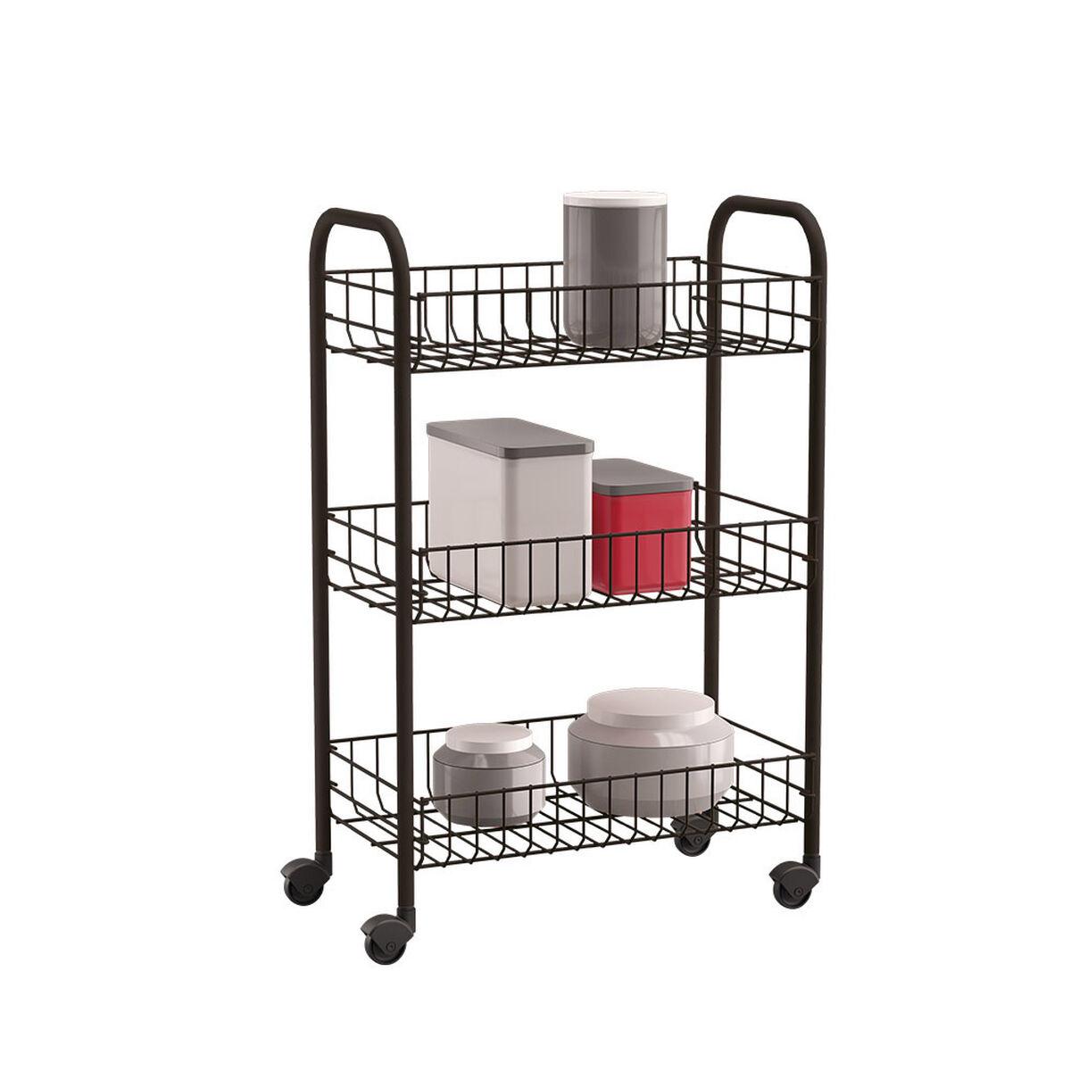 Metaltex Siena Черная кухонная тележка с 3 проволочными полками (63 х 41 х 23 см) TU прозрачный
Metaltex Siena Черная кухонная тележка с 3 проволочными полками (63 х 41 х 23 см) TU прозрачный