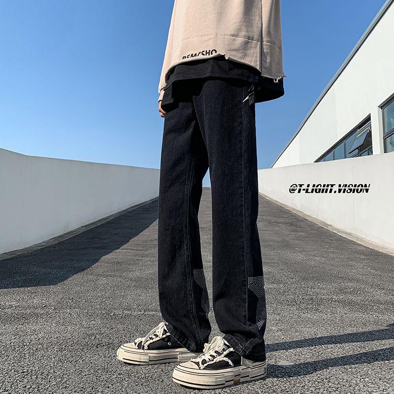 Джинсы с вышивкой в виде звезд, брюки в американском стиле, уличные прямые свободные модные брюки, мужские, ретро, выстиранные и потертые XXXL чёрный
Джинсы с вышивкой в виде звезд, брюки в американском стиле, уличные прямые свободные модные брюки, мужские, ретро, выстиранные и потертые XXXL чёрный